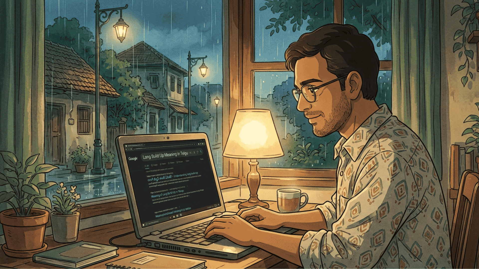 Long Build Up Meaning in Telugu