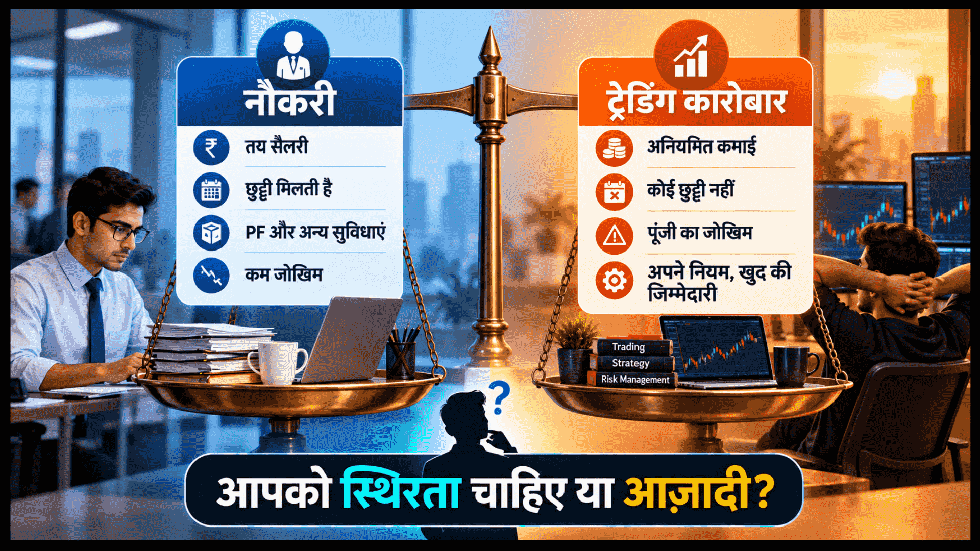 नौकरी और ट्रेडिंग करियर की तुलना