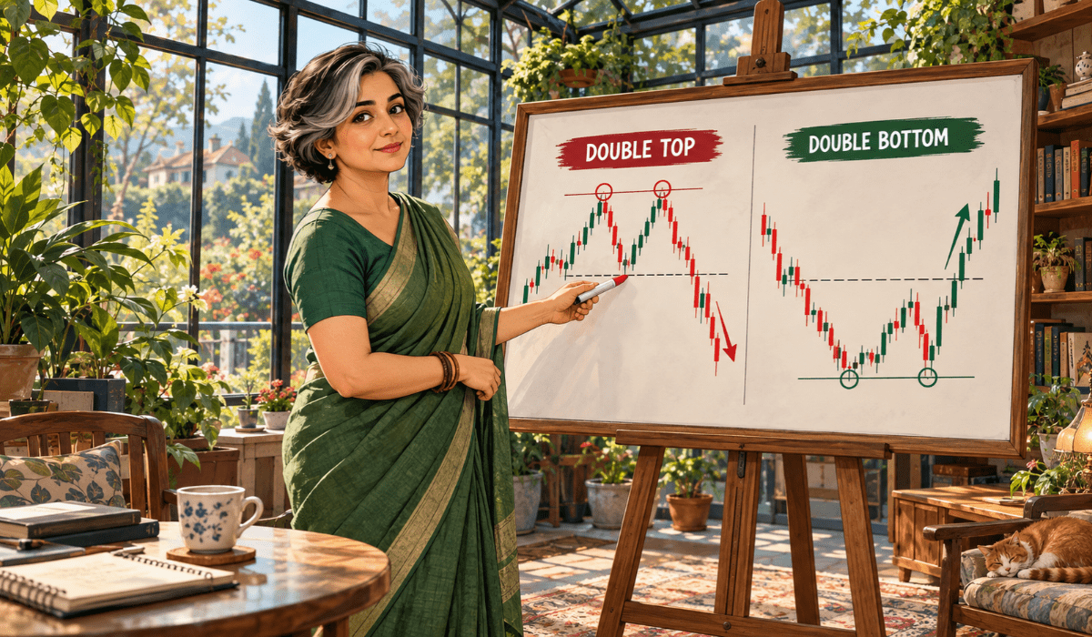 double top and double bottom pattern explained