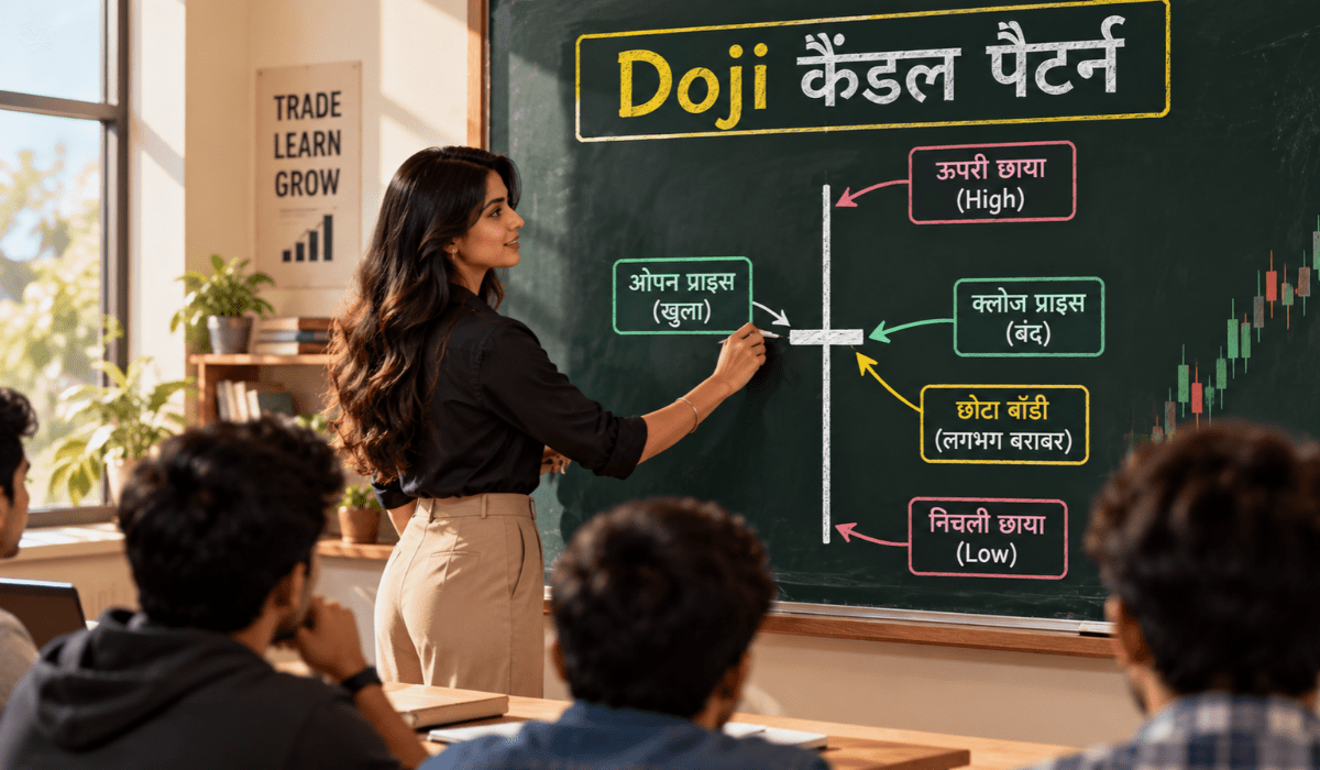 doji candlestick pattern in hindi