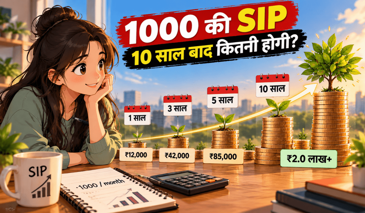 1000 ki SIP 10 saal baad kitni hogi