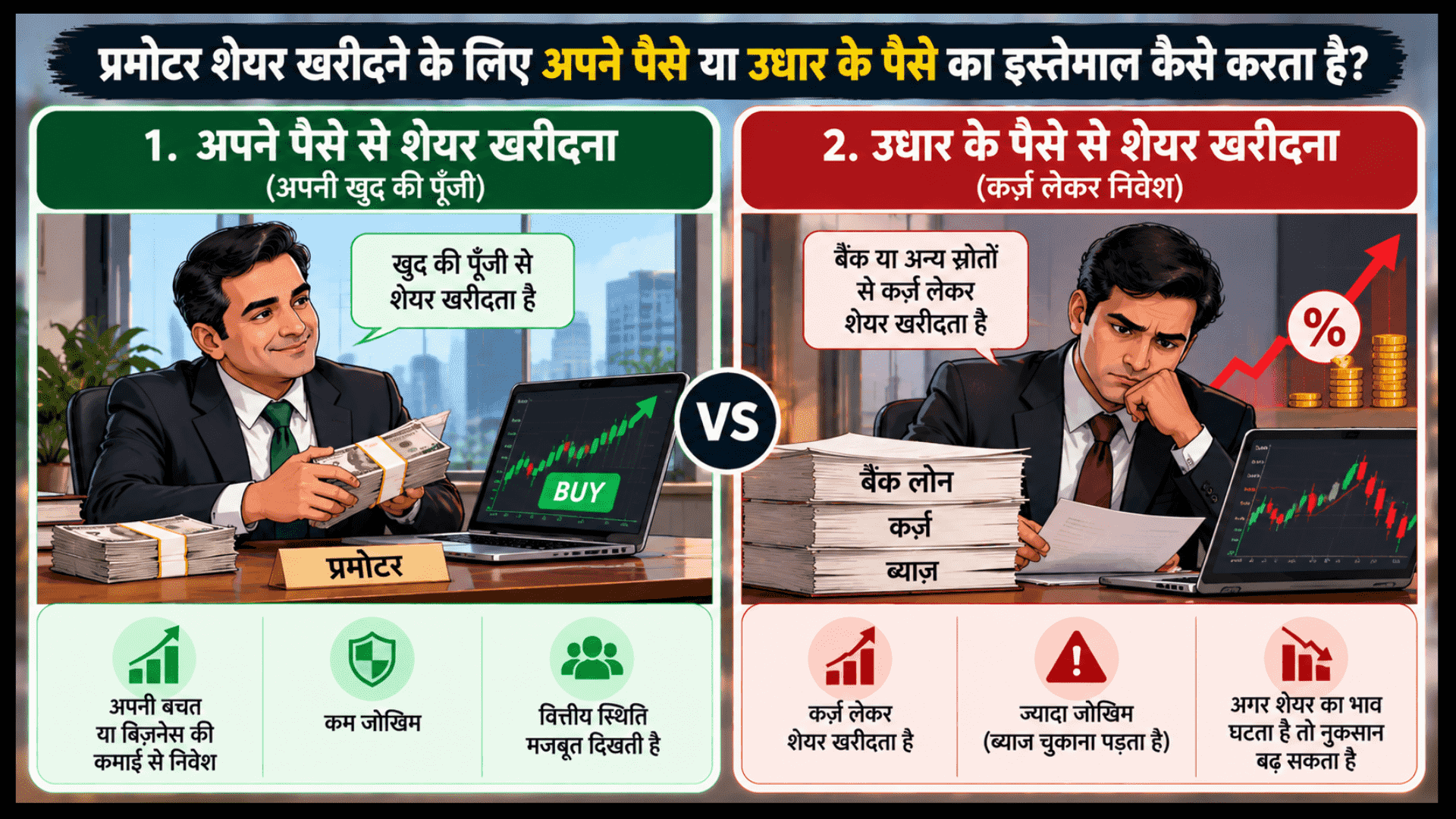 प्रमोटर अपनी हिस्सेदारी कैसे बढ़ाते हैं - ओपन मार्केट, प्रेफरेंशियल एलॉटमेंट, वारंट और क्रीपिंग एक्विजिशन